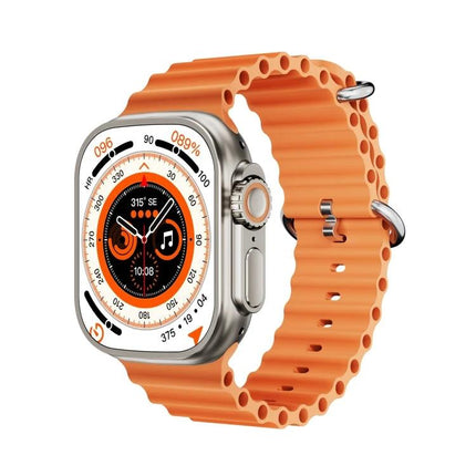 A Versatile Smart Watch for Daily Health and Activity Tracking - orange sport band smartwatch showing heart rate and activity metrics
