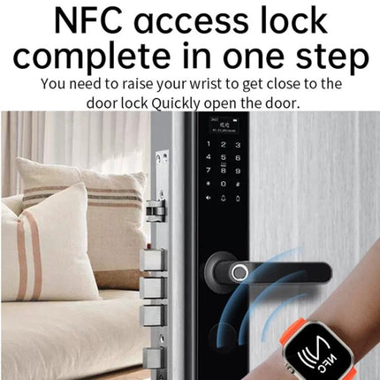 A Versatile Smart Watch for Daily Health and Activity Tracking - wrist NFC access to quickly unlock door with phone integration