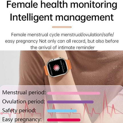 A Versatile Smart Watch for Daily Health and Activity Tracking - female health monitoring with cycle and ovulation reminders on wrist display
