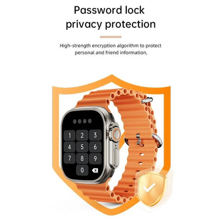 A Versatile Smart Watch for Daily Health and Activity Tracking with password lock privacy protection and orange sport band
