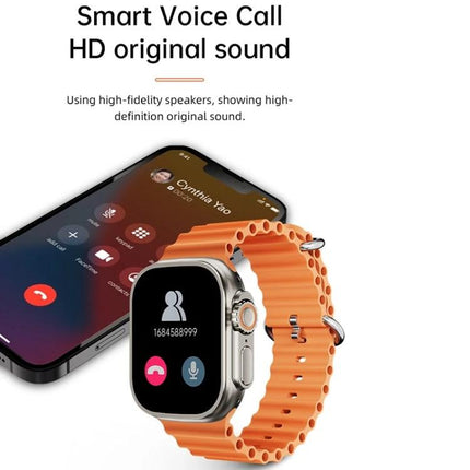 A Versatile Smart Watch for Daily Health and Activity Tracking - orange band smartwatch showing smart voice call and phone integration
