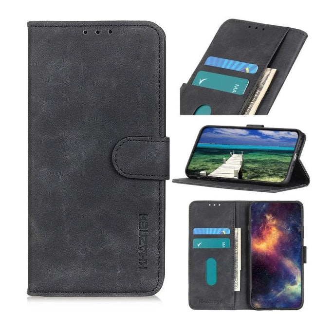 KHAZNEH Leather Phone Case Everyday Protection slim PU leather wallet case with two card slots and cash pocket