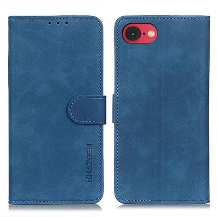 Khazneh Retro Leather Phone Case For Everyday Protection And Easy On The Go Use During Daily Commutes - blue wallet folio with card slots and kickstand