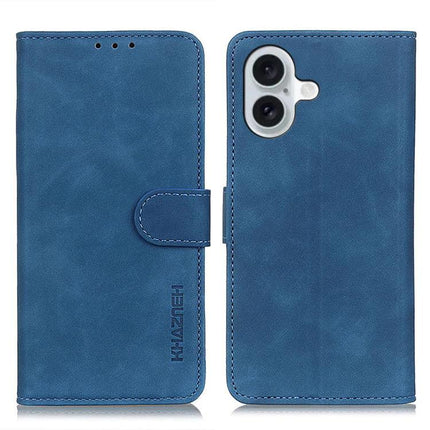 Khazneh Retro Leather Phone Case For Everyday Protection And Easy On The Go Use During Daily Commutes - blue PU leather wallet case with card slots and kickstand