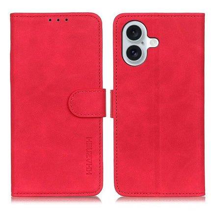 Khazneh Retro Leather Phone Case For Everyday Protection And Easy On The Go Use During Daily Commutes - red PU leather wallet case with card slots and kickstand