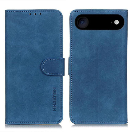 Khazneh Retro Leather Phone Case For Everyday Protection And Easy On The Go Use During Daily Commutes - blue PU leather wallet case with card slots and kickstand