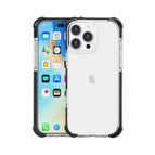 For iPhone 16 Pro / Black + Transparent