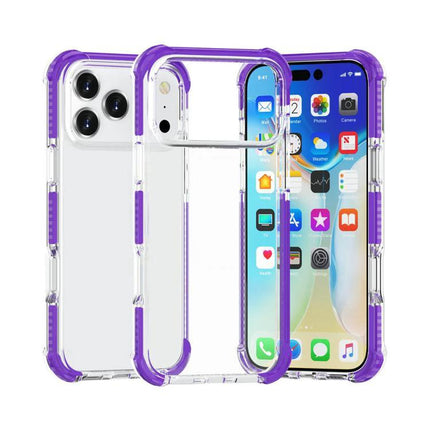 Phone Case For Everyday Protection During Daily Activities - clear TPU acrylic slim purple bumper case for commuting and daily use