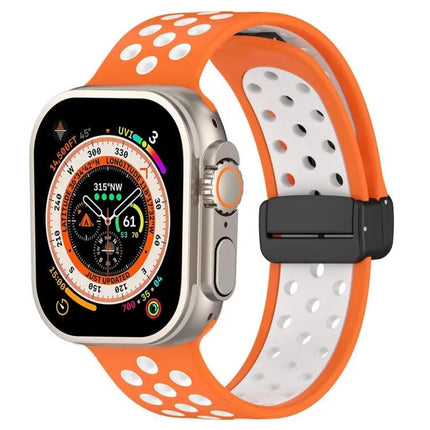 Magnetic Silicone Watch Band For Apple Watch Ultra 49mm