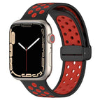 For Apple Watch 8 45mm / Black Red