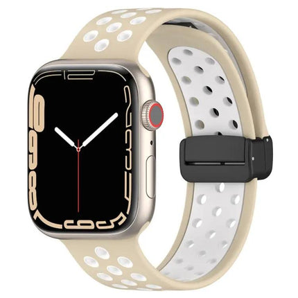Magnetic Silicone Watch Band For Apple Watch 41mm Soft