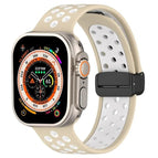 For Apple Watch Series 9 45mm / Khaki White