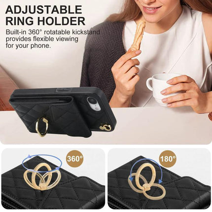 Lanyard Phone Case For Daily Use, Keeps Phone And Essentials Accessible Hands Free with adjustable 360° ring holder and built-in card slot