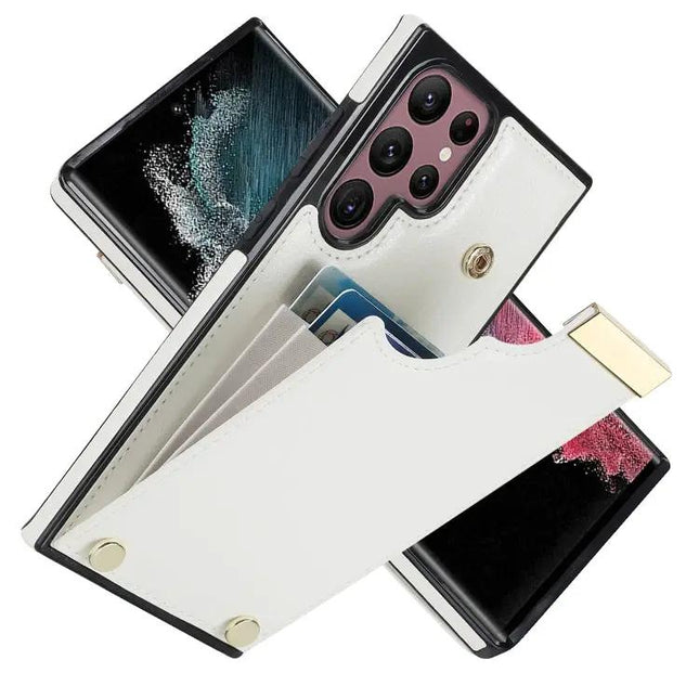 Metal Buckle Wallet Case For Galaxy S22 Ultra Note20