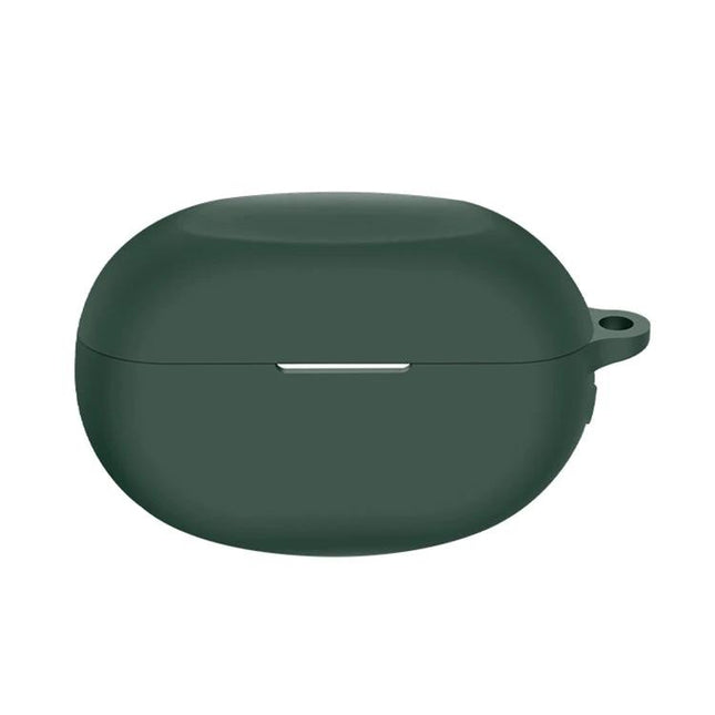 A Silicone Case That Protects Realme Earbuds for Daily Commutes - soft green silicone protective case with charging access
