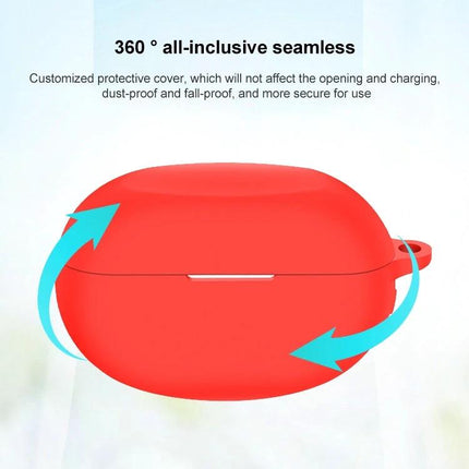 A Silicone Case That Protects Realme Earbuds for Daily Commutes - Red soft silicone protective cover with 360° seamless dust and scratch protection