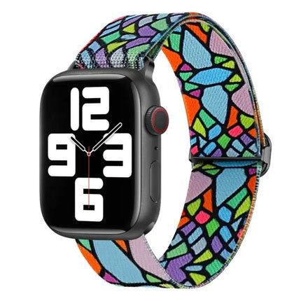 Painted Pattern Nylon Adjustable Apple Watch Band 40/44/49mm