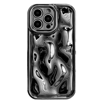 iPhone Case for Everyday Life Protection with glossy black marbled soft TPU, full-edge shock and scratch protection, slim secure grip