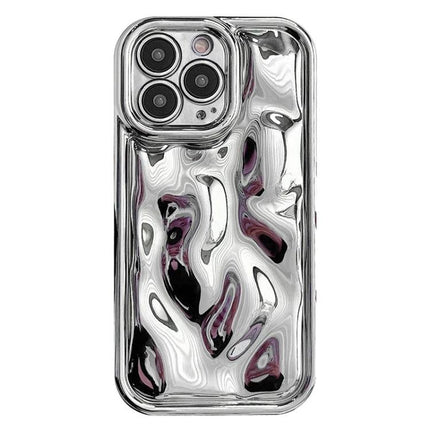 Smartphone Case For Everyday Protection Soft TPU shimmering metallic silver soft TPU case with raised camera protection and slim profile