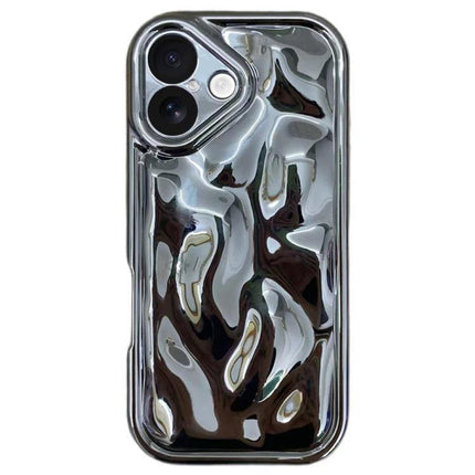 Smartphone Case For Everyday Protection Soft TPU glossy metallic ripple design slim lightweight TPU phone cover