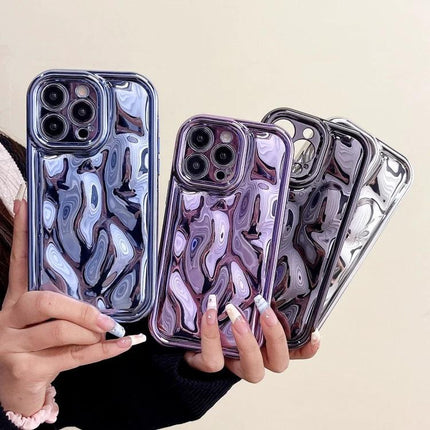iPhone Case for Everyday Life Protection in glossy marbled TPU, full-edge shock and scratch protection with secure grip, ideal for commuting and desk use