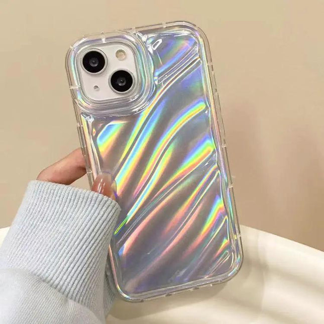 Laser Sequin Waves TPU Phone Case For iPhone 13/14 Plus