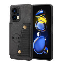 Magnetic Phone Case with Double Buckle and Card Slots