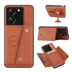 Magnetic Phone Case with Double Buckle and Card Slots