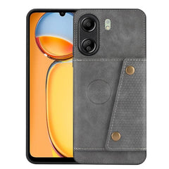 Magnetic Phone Case with Double Buckle and Card Slots