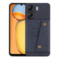 Magnetic Phone Case with Double Buckle and Card Slots