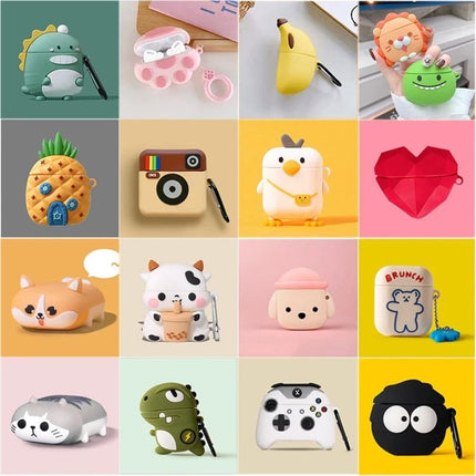 Protective Case for Earphones in Everyday Activities featuring colorful novelty animal and object designs for gym travel protection
