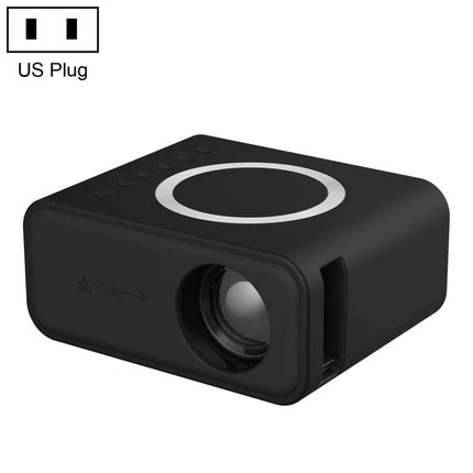 Compact LCD Projector for Portable Home Entertainment and Presentations - compact black mini LCD projector for movies and presentations