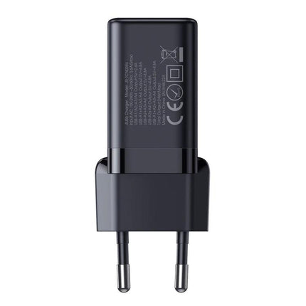 Joyroom USB Charger for Daily Device Charging at Home - black compact multi-port wall charger for phone tablet earbuds