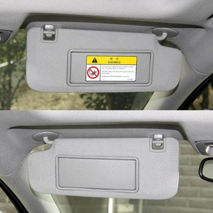 Buick Chevrolet Left Hand Drive Sun Visor Mirror Black installed on driver side, black ABS replacement mirror for worn or damaged visor