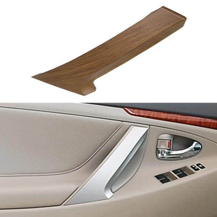 Interior Door Handle Cover For Camry Left Front Replacement — woodgrain ABS+PC trim piece, direct-fit left-front OEM-style cover for 2006–2011 Camry