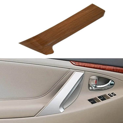 Interior Door Handle Cover For Camry Left Front Replacement - wood grain ABS+PC direct-fit left front handle cover, OE ref 74646-060805, durable electroplated finish