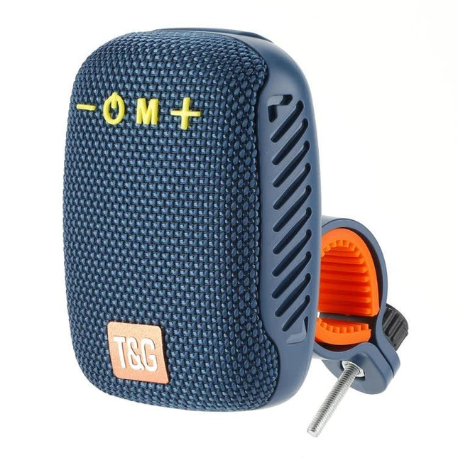 Bluetooth Portable Speaker For Cycling And Daily Outdoor Use compact blue bike speaker with handlebar mount