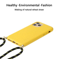 Eco-Friendly Wheat Straw & TPU Phone Case with Convenient Lanyard