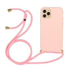 Eco-Friendly Wheat Straw & TPU Phone Case with Convenient Lanyard