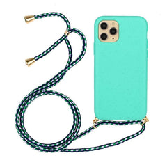 Eco-Friendly Wheat Straw & TPU Phone Case with Convenient Lanyard