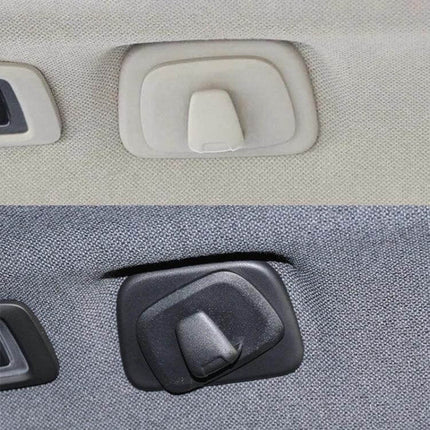 Left-Drive Car Coat Hook Hanger For Volvo SUVs, Keeps Small Gear - beige and black ABS hook installed on vehicle headliner