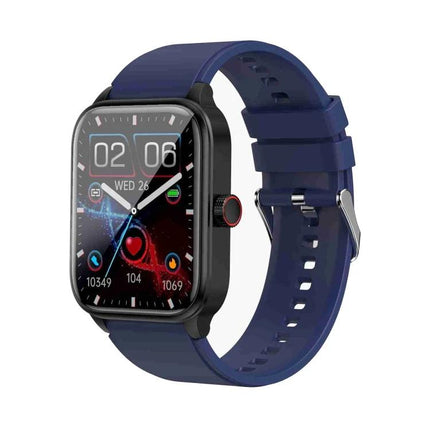 Smart Watch for Daily Health and Activity Monitoring — modern navy smartwatch showing heart rate, steps, sleep tracking and activity metrics