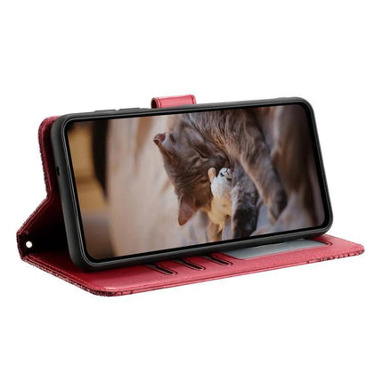 Phone Case With Lanyard For Everyday Use Keeps Your Phone Secure While You Run Errands Or Walk The Dog - red wallet folio with card slots and kickstand