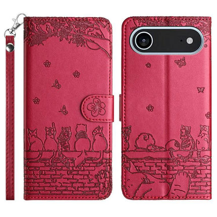 Phone Case With Lanyard For Everyday Use Keeps Your Phone Secure While You Run Errands Or Walk The Dog - red wallet case with cat design and wrist lanyard