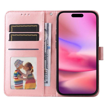 Leather Phone Case With Sunflower Design For Everyday Carry And Card Storage For Daily Essentials - pink wallet style with card slots and photo ID