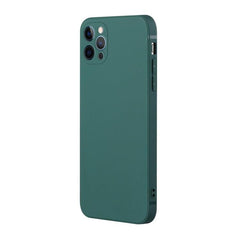 Coque de téléphone antichoc en TPU de couleur unie à bords droits