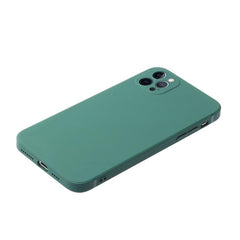 Coque de téléphone antichoc en TPU de couleur unie à bords droits