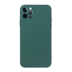 Coque de téléphone antichoc en TPU de couleur unie à bords droits