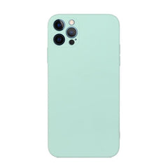 Coque de téléphone antichoc en TPU de couleur unie à bords droits