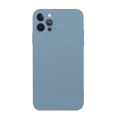 Coque de téléphone antichoc en TPU de couleur unie à bords droits